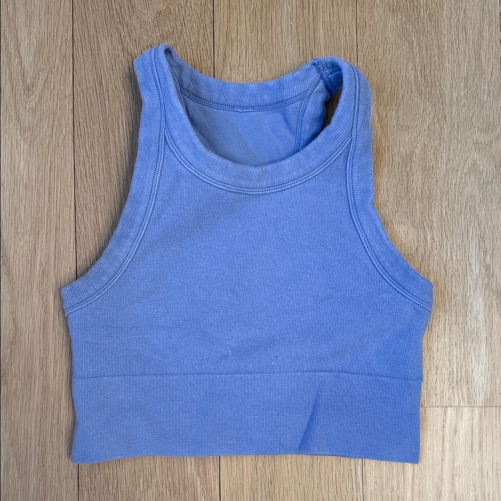 Alo Yoga Delight High Neck Bra lilac blue
